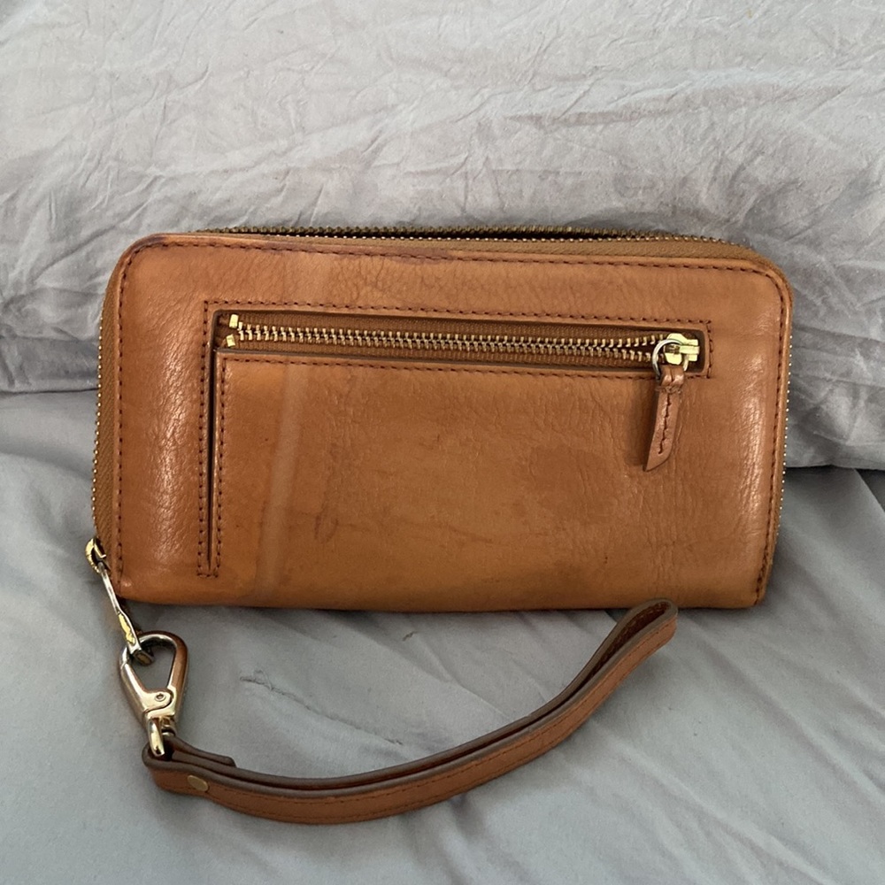 Fossil Leather Zip Around Clutch - image 3